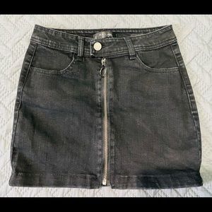 Black label jean skirt
